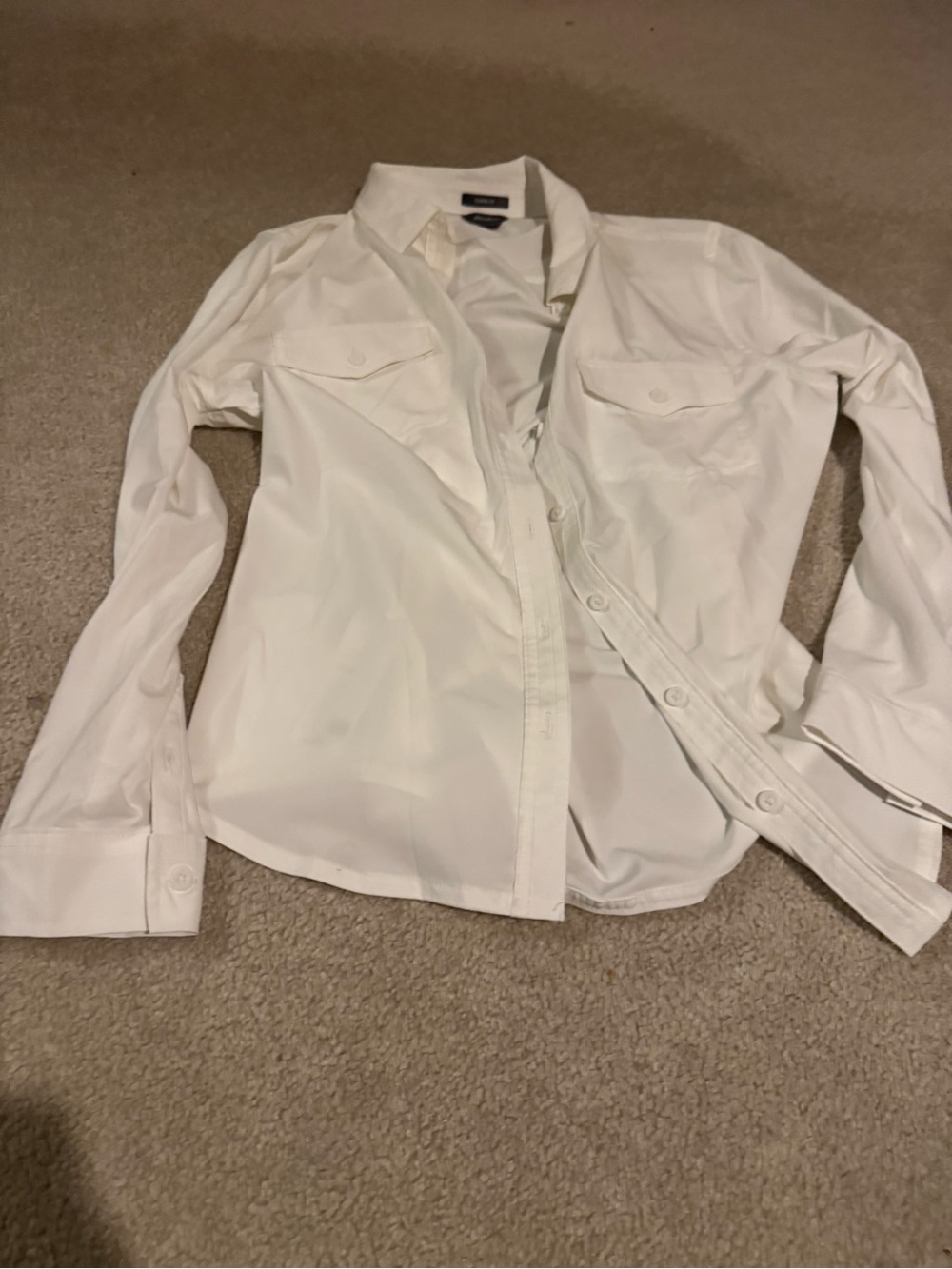 Eddie Bauer White Women's Button-Down Shirt